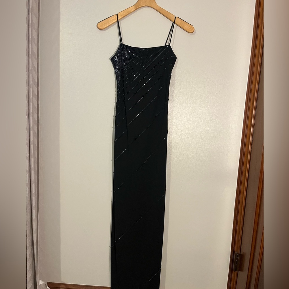 Black Beaded Homecoming/Evening Dress